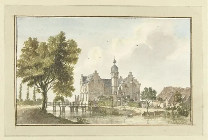 Framed Print : The Huis Den Ham, on the Niers in Germany, 1746. Creator: Jan de Beyer Framed Print : The Huis Den Ham, on the Niers in Germany, 1746. Creator: Jan de Beyer