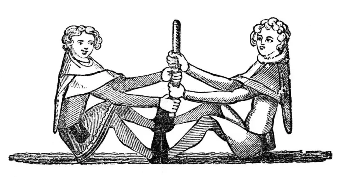 Framed Print : Human Quintain contest, (1833) Framed Print : Human Quintain contest, (1833)