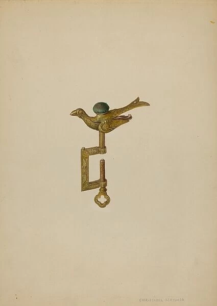 Hummingbird Holder, c. 1940. Creator: Christabel Scrymser