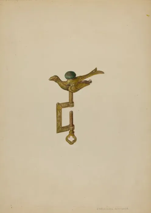 Framed Print : Hummingbird Holder, c. 1940. Creator: Christabel Scrymser Framed Print : Hummingbird Holder, c. 1940. Creator: Christabel Scrymser