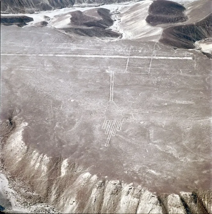 Framed Print : The Hummingbird, Nazca Lines, Ica, Peru, 2015. Creator: Luis Rosendo Framed Print : The Hummingbird, Nazca Lines, Ica, Peru, 2015. Creator: Luis Rosendo