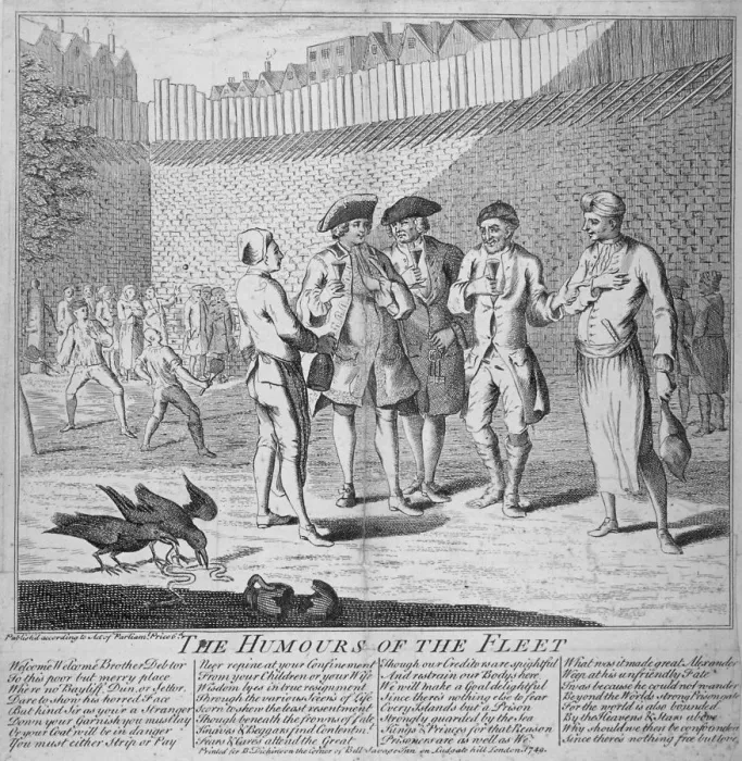 Framed Print : Humours of the Fleet Prison, 1749 Framed Print : Humours of the Fleet Prison, 1749
