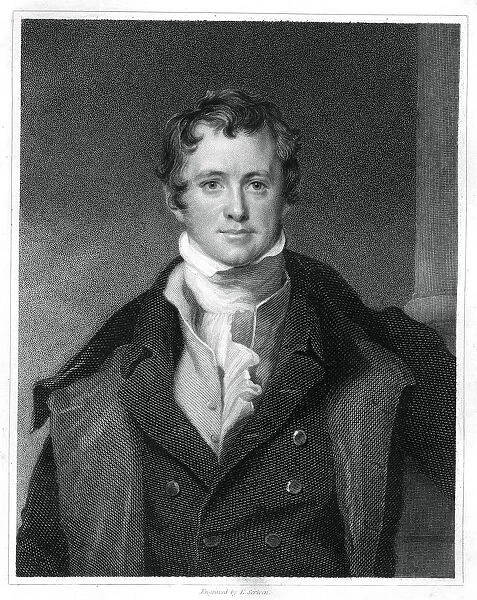 Humphry Davy, English chemist, (1833). Artist: E Scriven