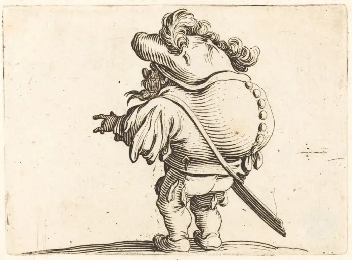 Framed Print : The Hunchback with the Feathered Cap, c. 1622. Creator: Jacques Callot Framed Print : The Hunchback with the Feathered Cap, c. 1622. Creator: Jacques Callot