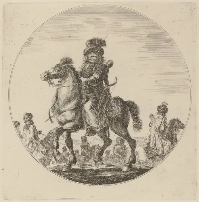 Framed Print : Hungarian Cavalier. Creator: Stefano della Bella