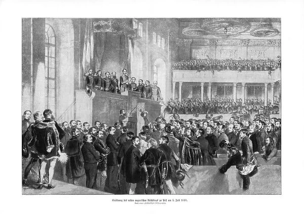 Hungarian parliament, (5th July 1848), 1900. Artist: Paul Burde