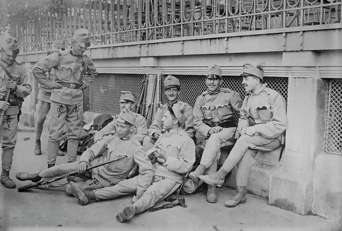 Framed Print : Hungarian soldiers in Budapest, 1917. Creator: Bain News Service Framed Print : Hungarian soldiers in Budapest, 1917. Creator: Bain News Service