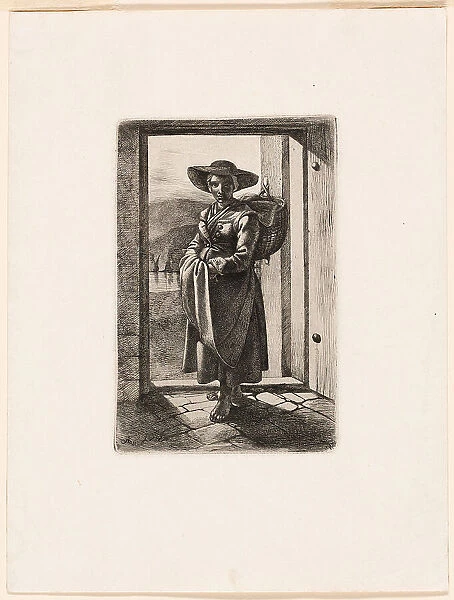 The Hungarian Woman Standing in the Door, 1817. Creator: Johann Adam Klein