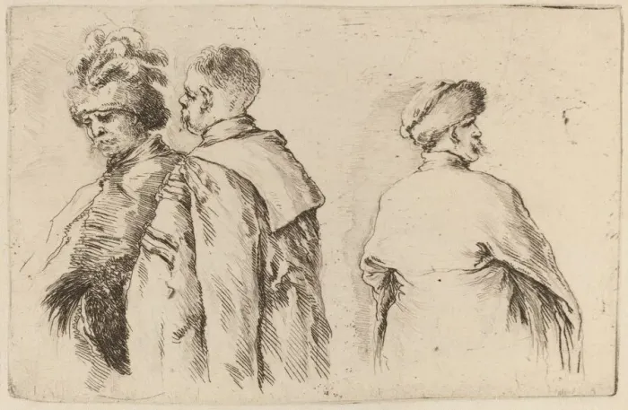 Framed Print : Three Hungarians. Creator: Stefano della Bella Framed Print : Three Hungarians. Creator: Stefano della Bella