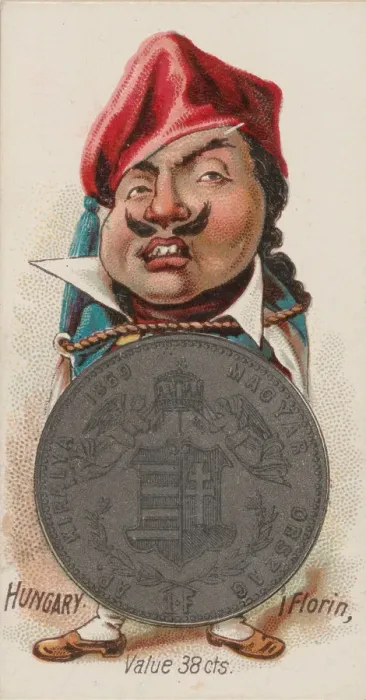 Framed Print : Hungary, 1 Florin, from the series Coins of All Nations (N72 Framed Print : Hungary, 1 Florin, from the series Coins of All Nations (N72