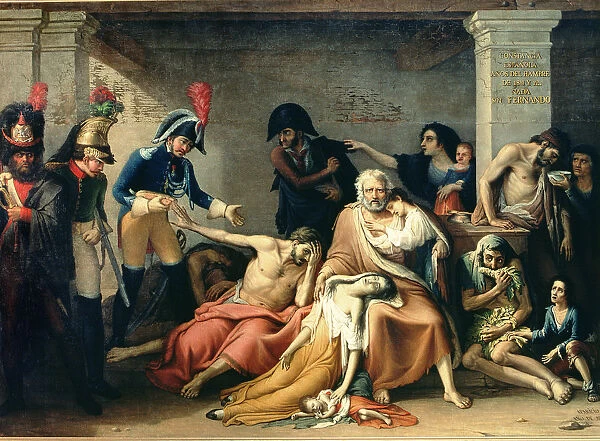 Hunger of Madrid, 1818, oil by Jose Aparicio