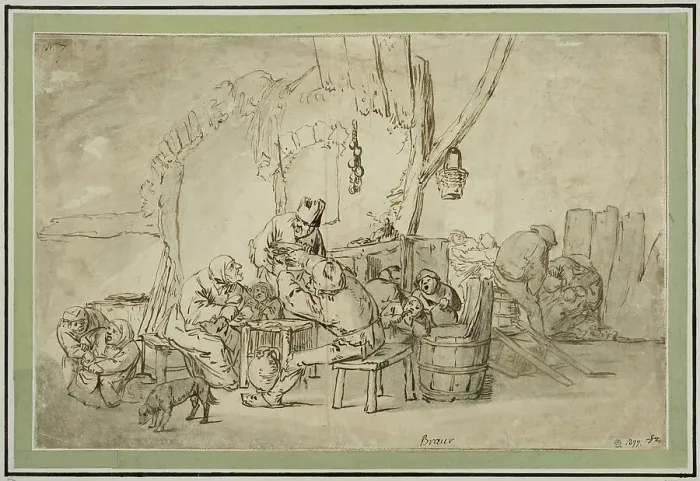 Framed Print : Hungry Peasants at a Meagre Meal. Creator: Unknown
