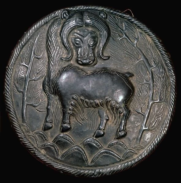Hunnic silver plaque of a yak, 1st century