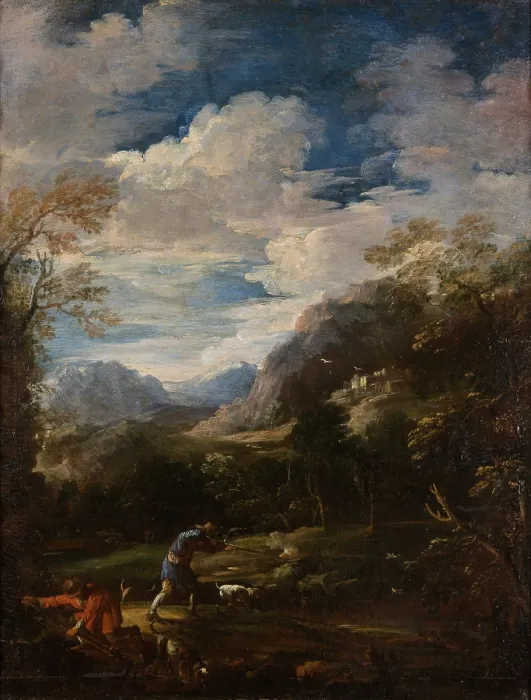 Framed Print : A Hunt, 1st quarter of 18th century. Creator: Antonio Maria Marini Framed Print : A Hunt, 1st quarter of 18th century. Creator: Antonio Maria Marini