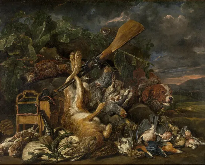 Framed Print : After the Hunt, c1630-1660. Creator: Jan Fyt Framed Print : After the Hunt, c1630-1660. Creator: Jan Fyt