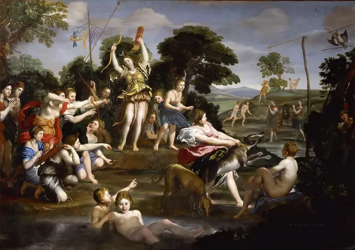 Framed Print : The Hunt of Diana, 1616-1617. Creator: Domenichino (1581-1641) Framed Print : The Hunt of Diana, 1616-1617. Creator: Domenichino (1581-1641)