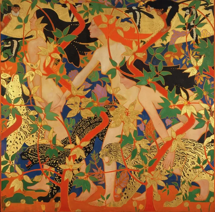 Framed Print : The Hunt (Diana and Her Nymphs), c1926. Creator: Burns, Robert (1869-1941) Framed Print : The Hunt (Diana and Her Nymphs), c1926. Creator: Burns, Robert (1869-1941)