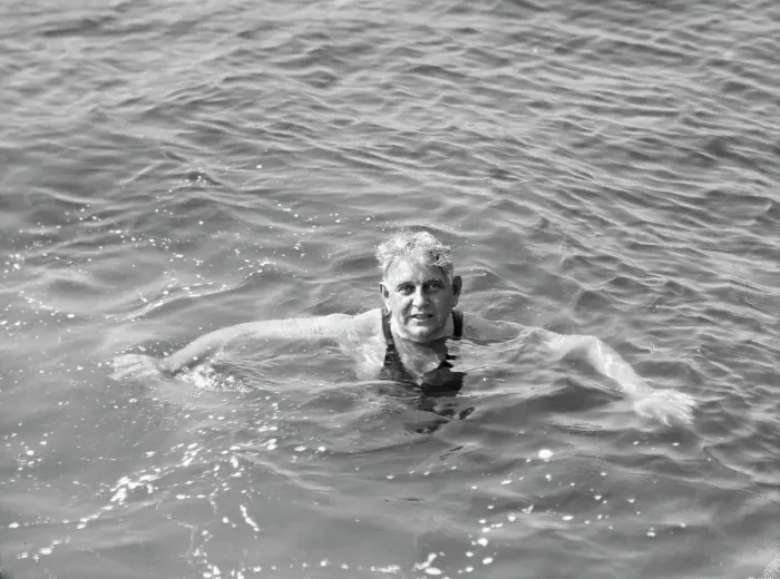 Framed Print : Hunt, Seth, Mr. swimming, between 1931 and 1942. Creator: Arnold Genthe Framed Print : Hunt, Seth, Mr. swimming, between 1931 and 1942. Creator: Arnold Genthe