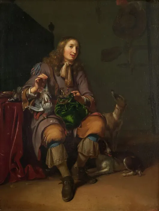 Framed Print : The hunter, 1651. Creator: Ary de Vois Framed Print : The hunter, 1651. Creator: Ary de Vois