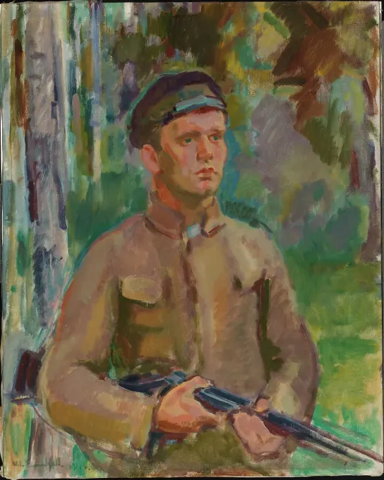 Framed Print : Hunter (forester Gunnar Arnkil), 1919. Creator: Magnus Enckell Framed Print : Hunter (forester Gunnar Arnkil), 1919. Creator: Magnus Enckell