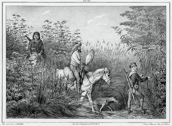 Hunters of Kamchatka, 19th century. Creators: Friedrich Heinrich Kittlitz, Victor Adam