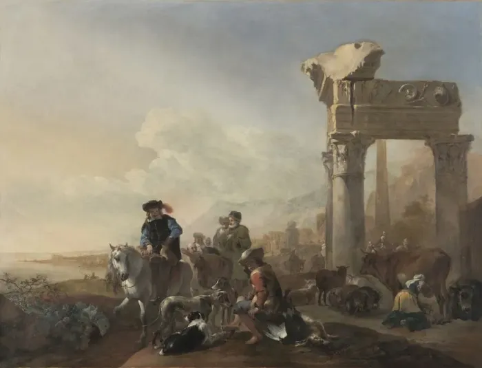 Framed Print : Hunters Near Ruins, 1648. Creator: Jan Baptist Weenix (Dutch, 1621-1660) Framed Print : Hunters Near Ruins, 1648. Creator: Jan Baptist Weenix (Dutch, 1621-1660)