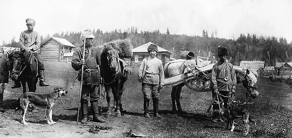 Hunters from the village of Pyanovo, Uriankhai region, 1900. Creator: Unknown