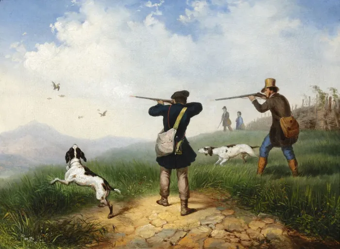 Framed Print : Hunting, 1848 Framed Print : Hunting, 1848