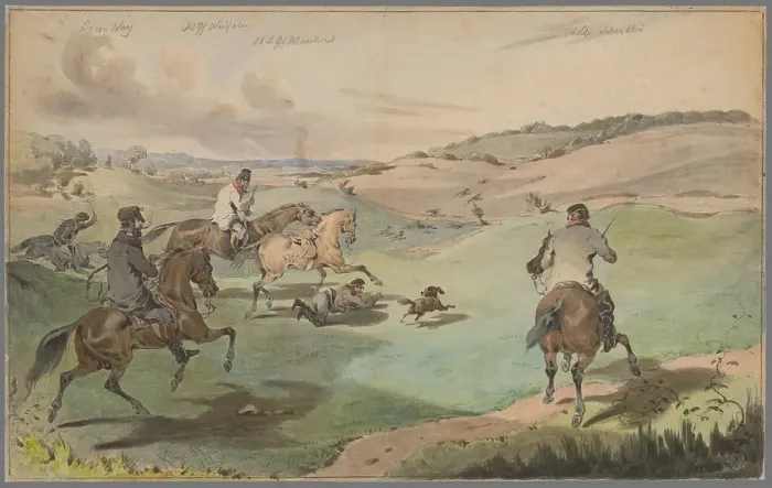 Framed Print : For hunting, 1851. Creator: Friedrich Carl von Scheidlin Framed Print : For hunting, 1851. Creator: Friedrich Carl von Scheidlin