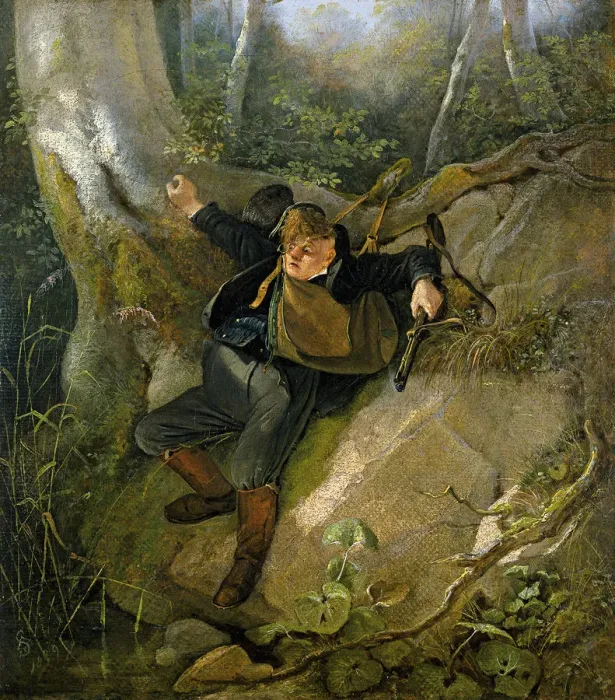 Framed Print : Hunting Accident, 1839 Framed Print : Hunting Accident, 1839
