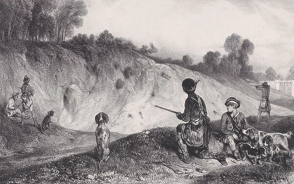 Hunting a Ferret with Blanks, from the series Hunting Scenes, 1829