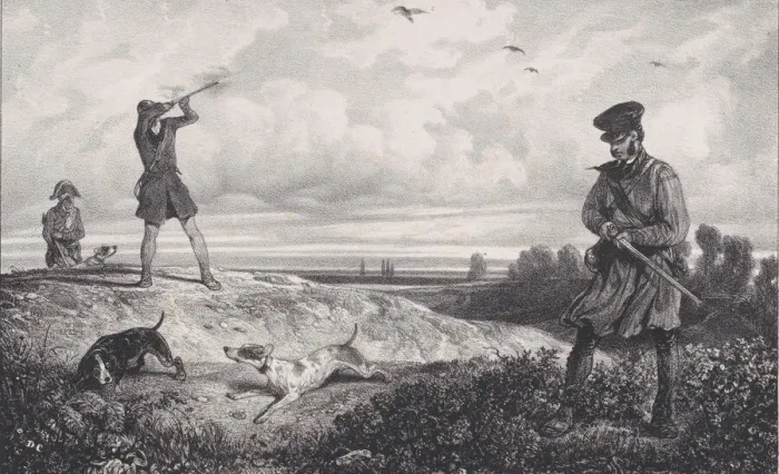 Framed Print : Hunting in the Field, from the series Hunting Scenes, 1829 Framed Print : Hunting in the Field, from the series Hunting Scenes, 1829
