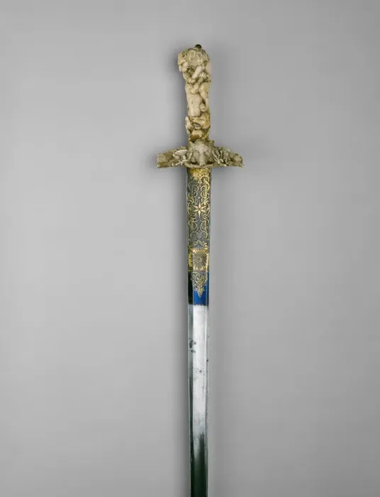 Framed Print : Hunting Hanger, Germany, Handle: about 1670 Crossguard and Blade: 18th century Framed Print : Hunting Hanger, Germany, Handle: about 1670 Crossguard and Blade: 18th century