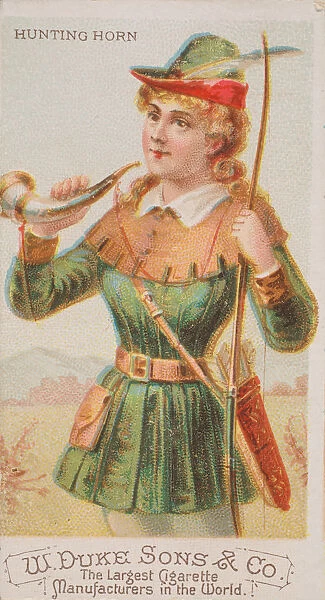 Hunting Horn, from the Musical Instruments series (N82) for Duke brand cigarettes, 1888