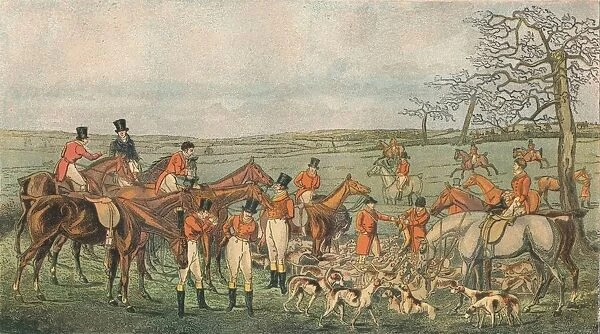 Hunting in Leicestershire, 1827 - In At The Death, (1890). Creator: Unknown