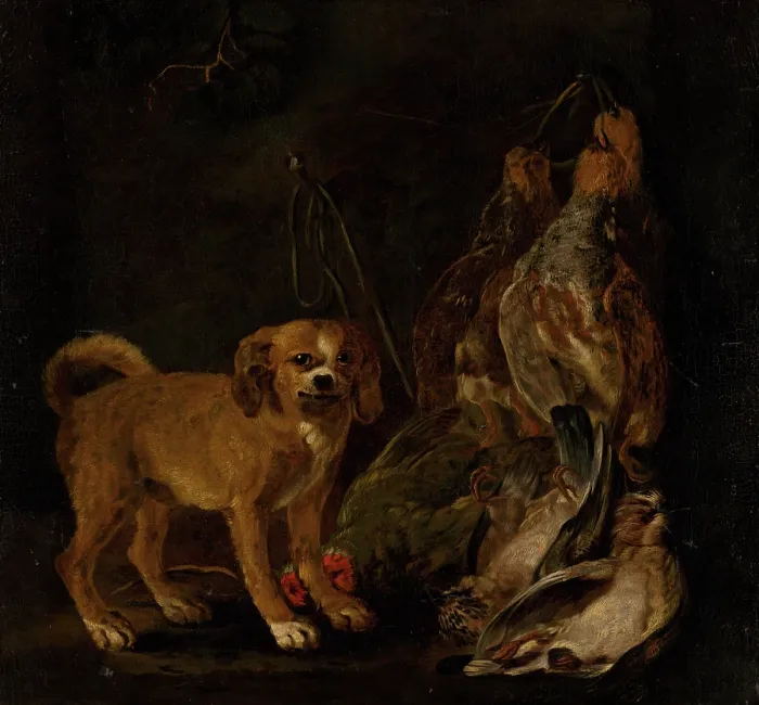 Framed Print : Hunting Still Life with Dog, 1650-1660. Creator: Jan Fyt Framed Print : Hunting Still Life with Dog, 1650-1660. Creator: Jan Fyt