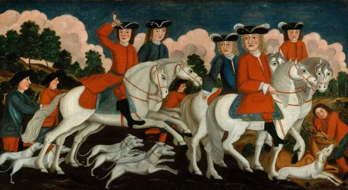 Framed Print : The Hunting Party-New Jersey, ca. 1750. Creator: Unknown Framed Print : The Hunting Party-New Jersey, ca. 1750. Creator: Unknown