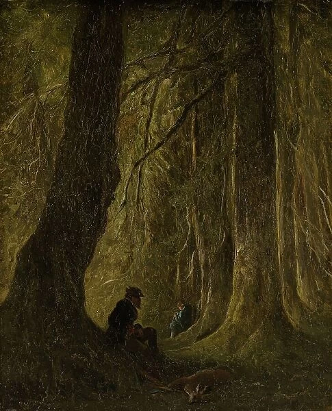 Hunting scene, 1830-1860. Creator: Johannes Tavenraat