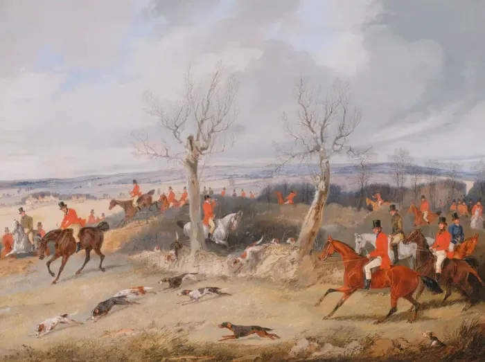 Framed Print : Hunting Scene: In Full Cry, ca. 1840. Creator: Henry Thomas Alken Framed Print : Hunting Scene: In Full Cry, ca. 1840. Creator: Henry Thomas Alken