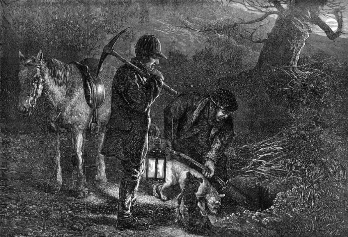 Framed Print : The hunting season: earth-stopping, 1872. Creator: Unknown Framed Print : The hunting season: earth-stopping, 1872. Creator: Unknown