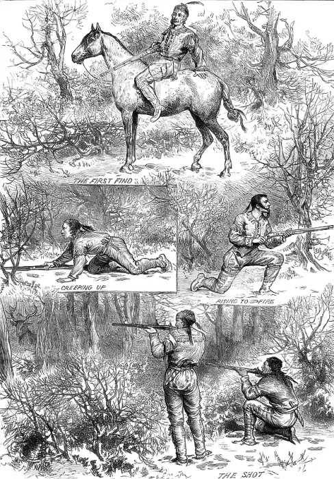 Framed Print : Hunting sketches among the Indians of Minnesota, 1880. Creator: Unknown Framed Print : Hunting sketches among the Indians of Minnesota, 1880. Creator: Unknown
