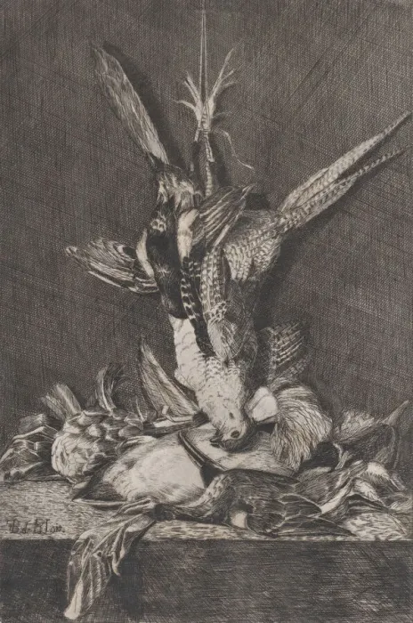 Framed Print : Hunting trophy with game birds and artichoke, 1850-1900 Framed Print : Hunting trophy with game birds and artichoke, 1850-1900