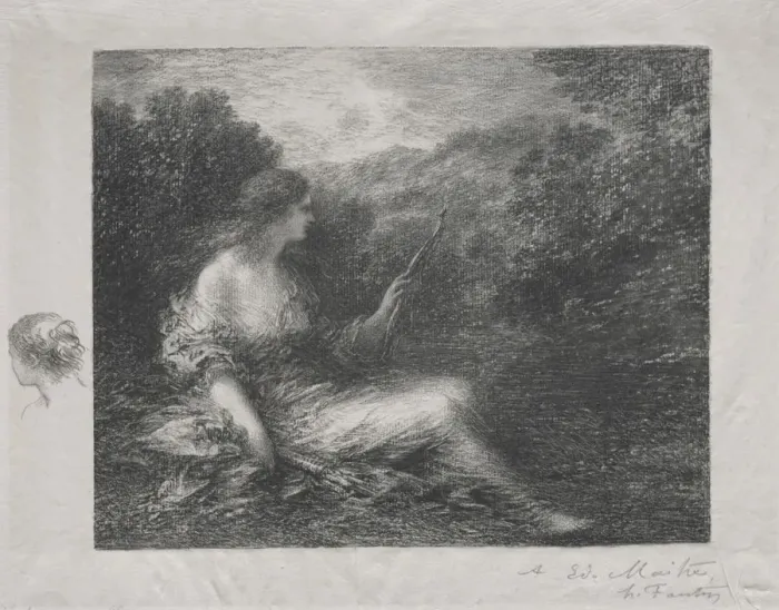 Framed Print : The Huntress, 1892. Creator: Henri Fantin-Latour (French, 1836-1904) Framed Print : The Huntress, 1892. Creator: Henri Fantin-Latour (French, 1836-1904)