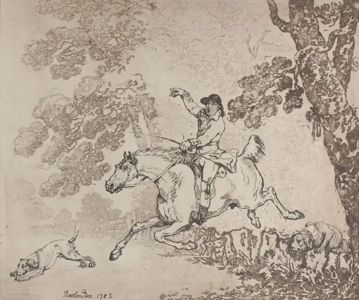 Framed Print : The Huntsman, 1785. 1785. Creator: Thomas Rowlandson Framed Print : The Huntsman, 1785. 1785. Creator: Thomas Rowlandson