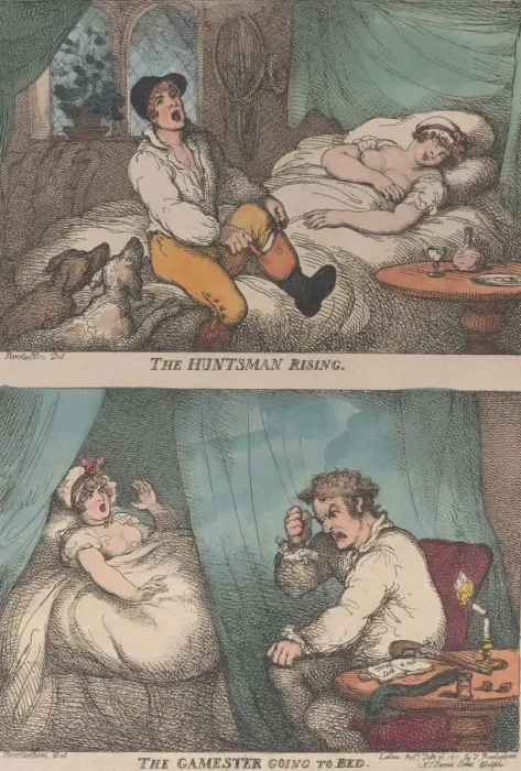 Framed Print : The Huntsman Rising; The Gamester Going to Bed, [July 31, 1809]