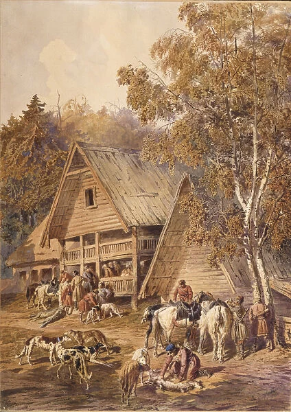 The Huntsmen, 1863. Artist: Sokolov, Pyotr Petrovich (1821-1899)