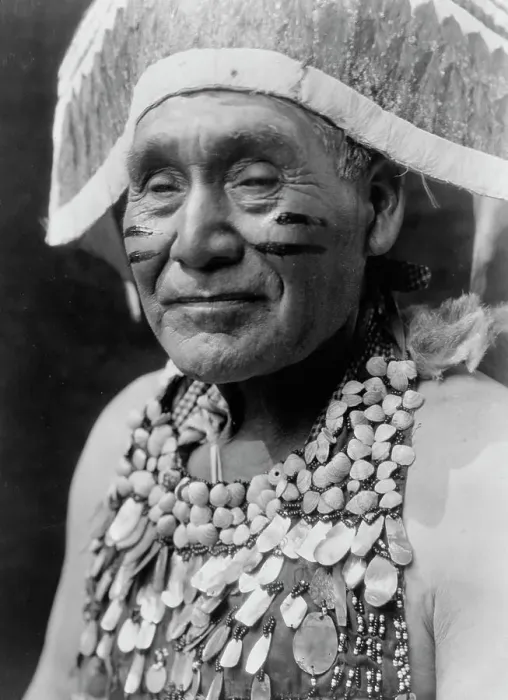 Framed Print : Hupa - jumping dance costume, c1923. Creator: Edward Sheriff Curtis Framed Print : Hupa - jumping dance costume, c1923. Creator: Edward Sheriff Curtis