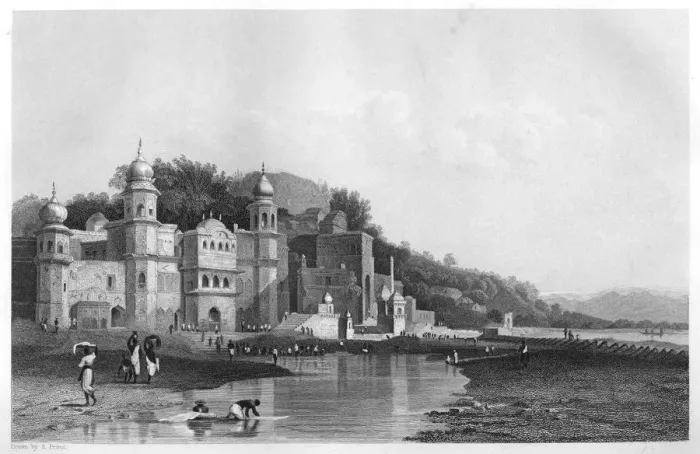 Framed Print : Hurdwar, a place of Hindu pilgrimage, India, c1860 Framed Print : Hurdwar, a place of Hindu pilgrimage, India, c1860