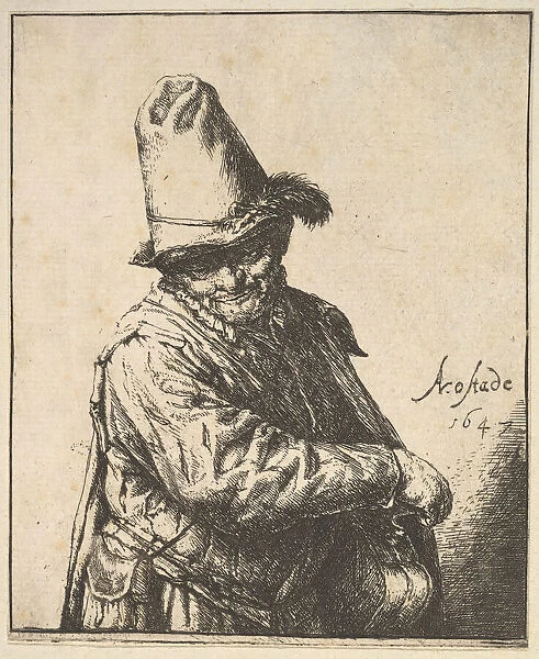 Hurdy Gurdy Man, 1647. Creator: Adriaen van Ostade