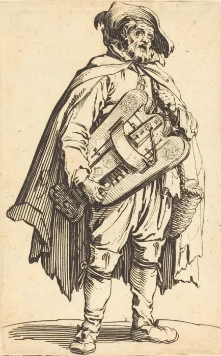 Framed Print : The Hurdy-Gurdy Player, c. 1622. Creator: Jacques Callot Framed Print : The Hurdy-Gurdy Player, c. 1622. Creator: Jacques Callot